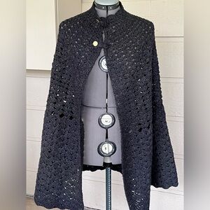 Vintage Grey Knit Shrug Cape